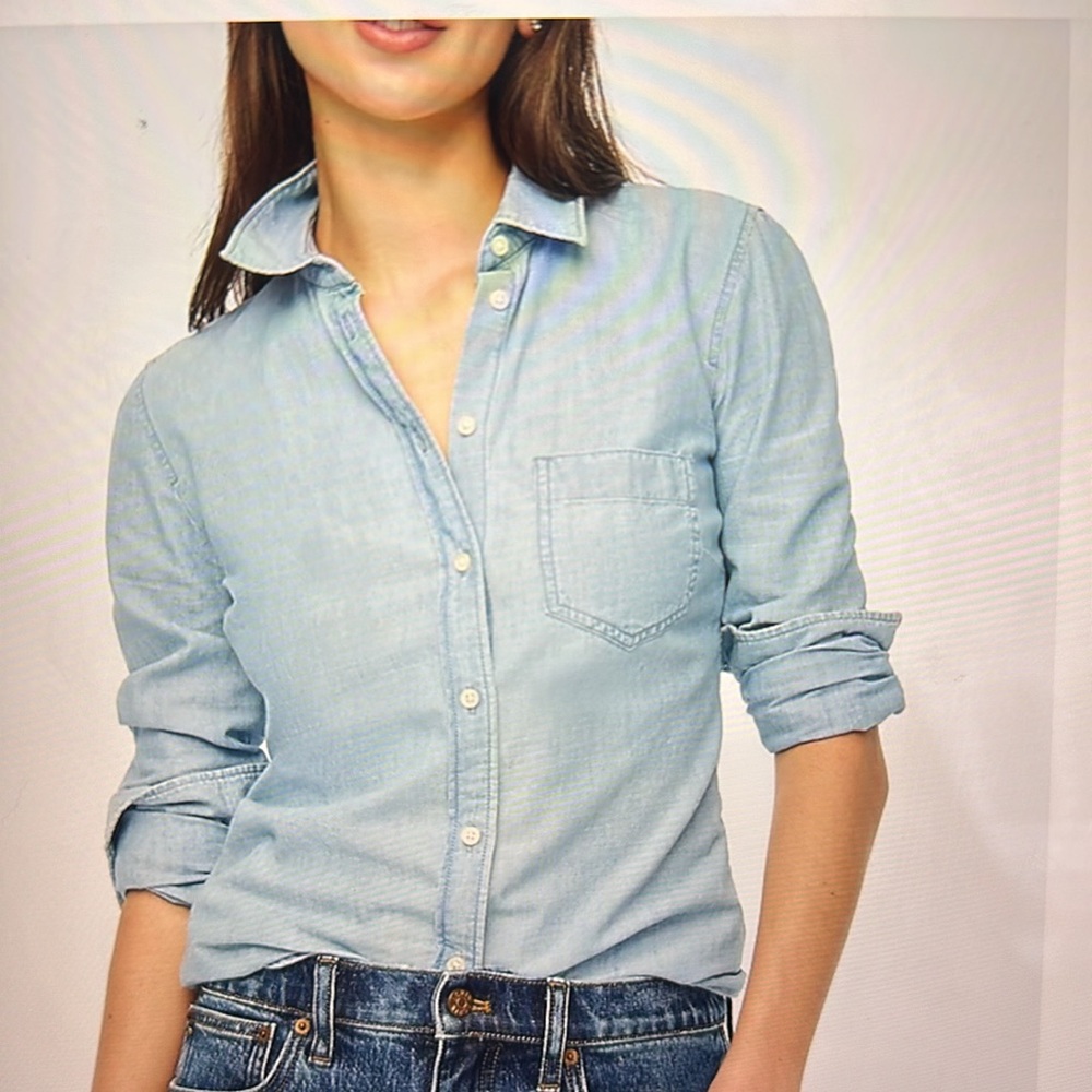 J.Crew Women's Classic-Fit Chambray Shirt